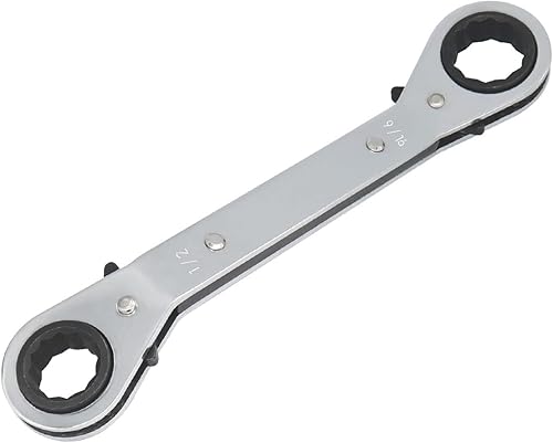 FOCMKEAS Llave de trinquete universal reversible de 12-916 pulgadas, extremo de caja imperial de doble desplazamiento, acero Cr-V cromado mate, FOCMKEAS Llave de trinquete universal reversible de 12-916 pulgadas, extremo de caja imperial de doble desplazamiento, acero Cr-V cromado mate,