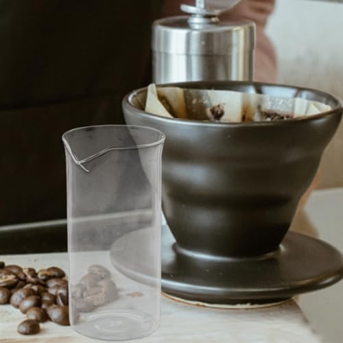 Vaso de prensa francesa 600ml: vidrio resistente al calor y reemplazo de cafetera 6