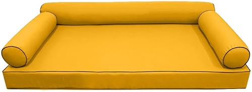 Miniatura 2 de * Solo funda*-Estilo 6 fundas de almohada para colchón de sofá cama para exteriores, ribete de tubería de contraste, tamaño Queen - AD108