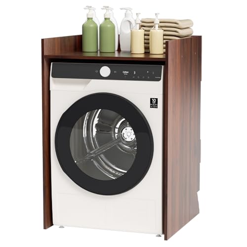 Eulenke Armário para máquina de lavar, secadora de roupa, armário para máquina de lavar, móvel de casa de banho, 66 x 97 x 62 cm (carvalho retro)