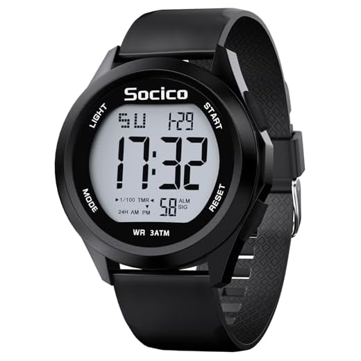 SOCICO Montre Numérique de Sport Militaire pour Homme, Étanche Chronographe d'extérieur avec éclairage LED Alarme de Date (Noir)