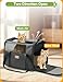 Morpilot Cat Carrier Soft - Portable Pet Carrier for Small or Medium Cats, Dogs and Puppy up to 14lbs, Airline Approved Dog Carrier with Safety Buckle - (Dark Gray)