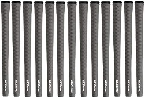 Iomic Sticky Mid Golf Grip Bundle (13 Piece), Platinum Grey