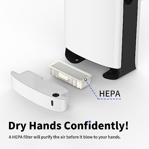 anydry 2065 Doppelseitiger Händetrockner HEPA Filter Effizient ABS Weiß