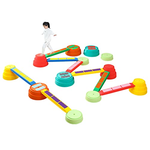 Balance Beam for Kids, 20Pcs Anti-Slip Stepping Stones for Kids Sensory, Montessori Balance Board Gymnastics Obstacle Course,Gift for Girls Boys