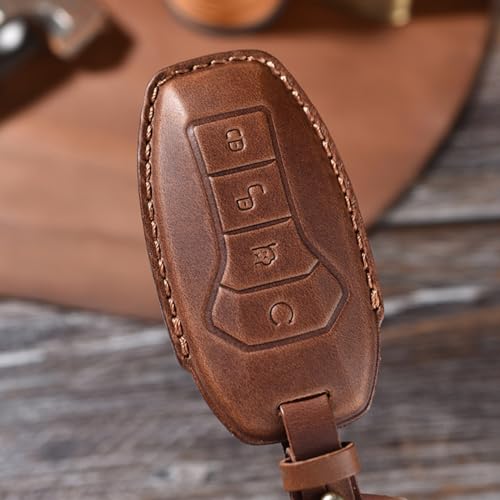 Funda de cuero para llave BYD en piel premium para Tang y Yuan EV 3