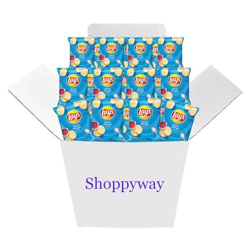 Lay's Salt & Vinegar Potato Chips, 1.5 oz Bags, Pack of 12 Bundled by Shoppyway