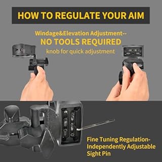SOPOGER 5 Pin Bow Sight for Compound Bow .019” Fiber Optics Archery Recurve Bow Sight with Knobs Windage & Elevation Adjustable Archery Sights Right Handed for Hunting Competition Practice