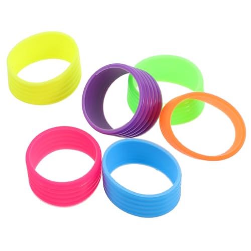 LIOOBO Tennis Racket Grip Bands 6 Small Overgrip Protectors Silicone Non-Skid for Racket Maintenance Performance
