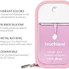 Touchland Protective Silicone Case with Keyring Compatible only with 1 FL OZ Touchland Hand Sanitizer Bubblegum Pink