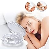 2x pinza nasal anti-ronquidos Tapón para roncar - Anillo nasal magnético como agente anti-ronquidos - Pinza nasal como taponamiento de la nariz Alternativa - Férula para ronquidos Dilatadores de nariz