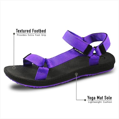 Image of Gold Pigeon Shoes SIMPLUS Lightweight Yoga Mat Cushion Sole. Womens Sandals with Back Strap for Travel, Hiking & Sport. Comfortable Water Sandals for Women.