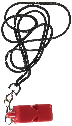 Silbato plástico rojo ultra fuerte Crown Sporting Goods miniatura 2