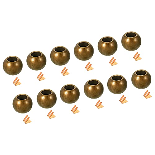 Image of MECCANIXITY Pull Cord Tassels Window Blind Extender Chain Drop Knobs Ball Pull Ends Bronze, Pack of 12
