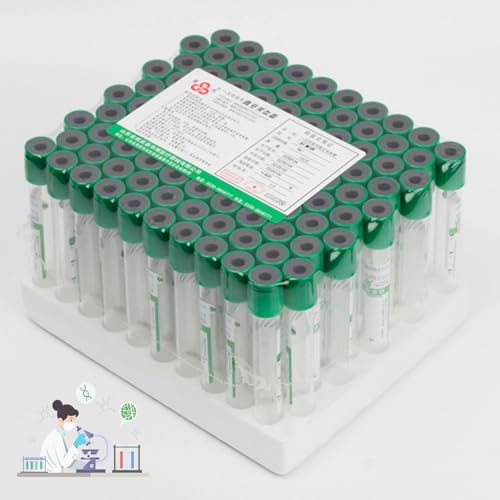 Blutentnahmeröhrchen, 0,5 ml/1 ml Heparin-Natrium, 100 Stück für Laborprobenentnahme, 3 Minuten Zentrifugationszeit