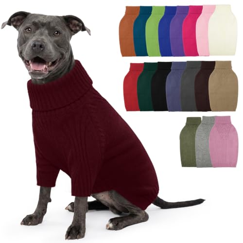 IECOii XL Dog Sweater, Winter Doggy Clothes for Medium Dogs Girl Boy
