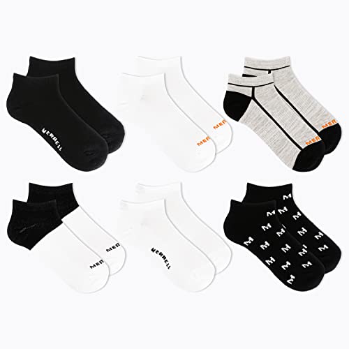 Image of Merrell Men's and Women's Wool Everyday Hiking Socks - 3 Pair Pack - Cushion Arch Support & Moisture Wicking