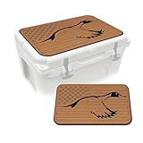 USATuff SeaDek EVA Mat Cooler Pad fits YETI 45 Tundra | Peel & Stick Application | Non Slip Comfort Accessories - US Flag Duck Outdoorsman Hunt (Mocha-Black)