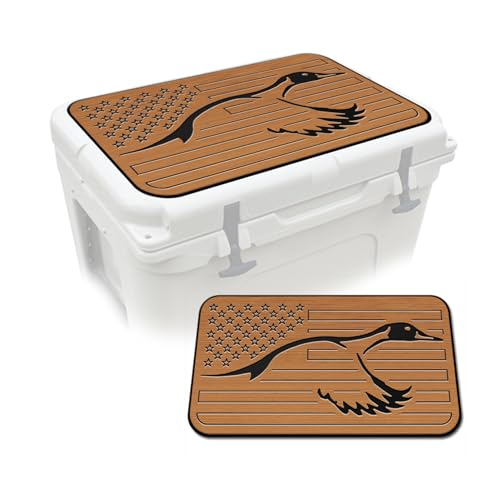 USATuff SeaDek EVA Mat Cooler Pad fits YETI 45 Tundra | Peel & Stick Application | Non Slip Comfort Accessories - US Flag Duck Outdoorsman Hunt (Mocha-Black)