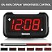 Senicare Home LED Digital Alarm Clock with Nightlight, Easy to Set, Full Range Brightness Dimmer, USB Charging Port, Snooze, Outlet Powered Compact Clock for Bedrooms, Bedside, Desk - Battery Backup