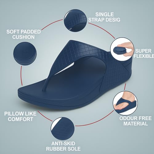 Image of ORTHO JOY EVA Slipper For Women || Waterproof & Everyday Flip Flops for Ladies || Slippers with Cushion Foot Bed || Anti-slip sole || Sweat free