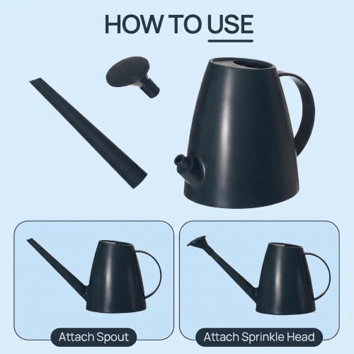 Watering Can for Indoor Plants with Long Spout, 1.7L, Blue by Gardenised - Used condition - Image 3