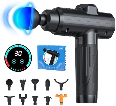 Massage Gun Deep Tissue, Portable Muscle Massage Device with 10 M...