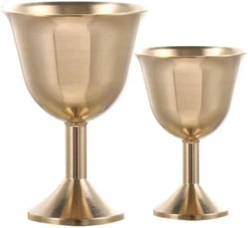 2 vasos de vino de metal vintage, mini copas de licor de cáliz, copa única de lujo para decoración del hogar, suministros de fiesta, herramientas de