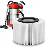 Masko® Aspirateur Industriel Aspirateur Eau et poussière aspirateur Acier Inoxydable 2 300 W + Prise électrique Fonction soufflage Aspiration à Sec et Aspiration de l'eau | Push&Clean, Hepa Filtre