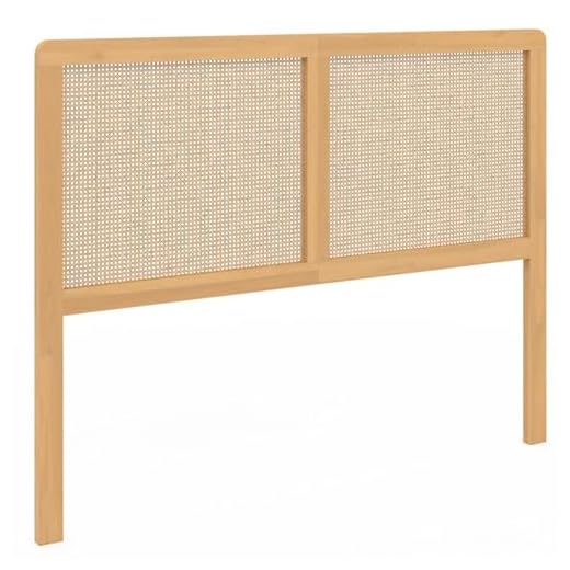 IDMarket - Tête de lit sur Pied EDHEN 140 cm cannage et Bois