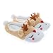 Pantofole Unicorno Animali Carini | Pantofole unicorno arcobaleno | Elfo Alce Peluche Home Slides Scarpe | Pantofole regalo Fluffy Girls (40-41 L EU, Renna)