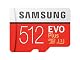 Samsung microSD Karte 512 GB Class 10 U3 EVO Plus