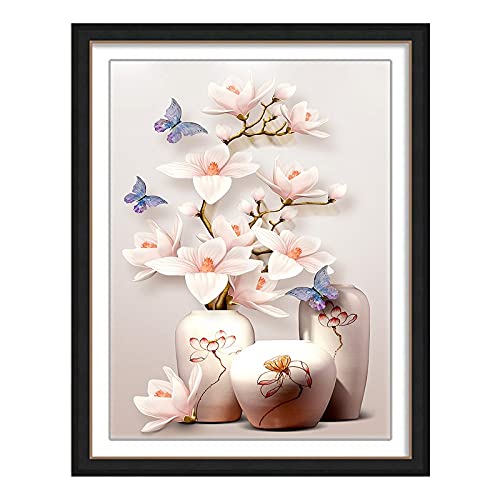 Peinture Diamant 5D Papillon Magnolia 40x100cm, l'idée cadeau créative pour adulte et enfant
