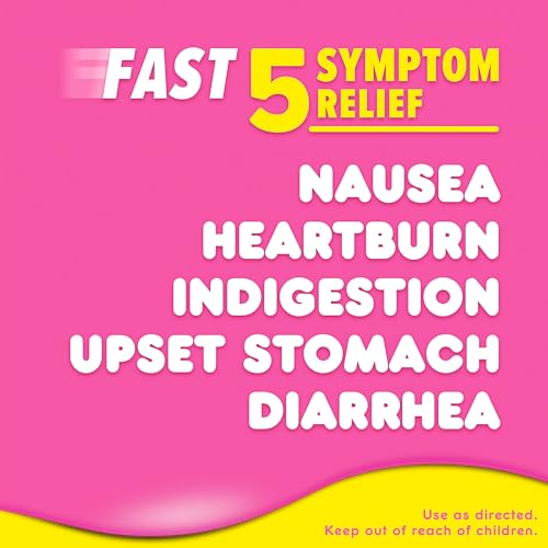 Pepto Bismol Chewable Tablets for Nausea, Heartburn, Indigestion, Upset Stomach, and Diarrhea Relief, Original Flavor, 90 Total (3 Packs of 30)