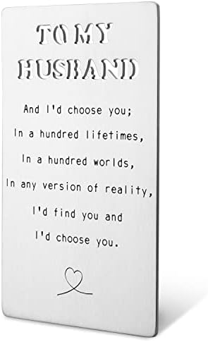 YODOCAMP Metal Wallet Card For Husband - Engraved 'I Choose You' Gift From Wife, Anniversary & Valentine's - View #6