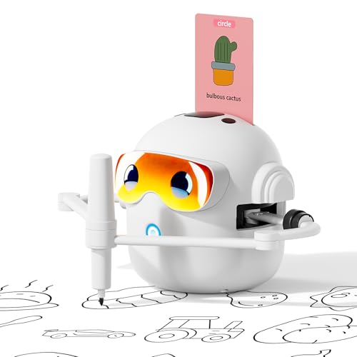 Image of Drawing Robot for Kids with 100 Card, Voice Interactive Educational Drawing Machine, Enlightenment in Painting Learning Kids Toys for 3 4 5 6 7 8 Age Christmas Toddler Toys Gifts