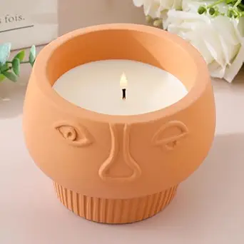 The Better Home Scented Candles for Home D cor (15Hrs Burn Time) Patchouli Aroma Scented Candles for Bedroom Reusable Cement Jar|Home D cor Items|Diwali Decoration Items for Home D cor | Diwali Gifts