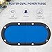 Garvee 8 Player Oval Poker Table Foldable, 72
