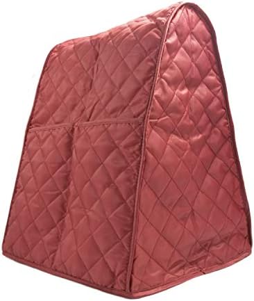 Stand Mixer Cover Large Size Dust-proof Satin Sheen Fabric Fits All Tilt Head & Bowl Lift Models for KitchenAid, Sunbeam, Cuisinart, Hamilton Beach Mixers (Ruby Red)