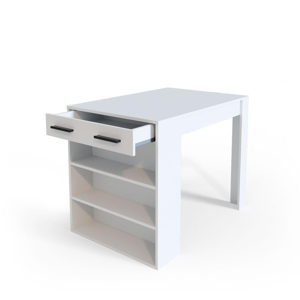 Vicco Esszimmertisch Repose, Weiß, 67 x 100 cm