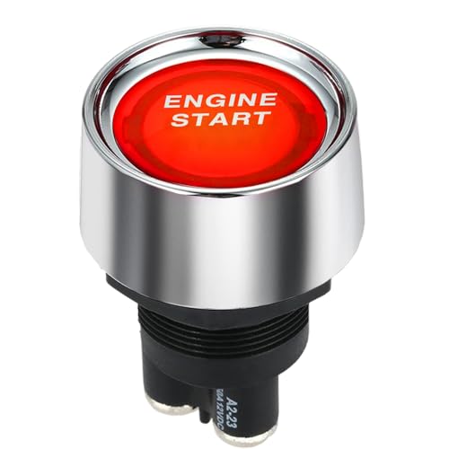 Jtron bouton poussoir 12v de Démarrage Commutateur 20mm 50A D'allumage Moteur bouton poussoir interrupteur Commutateur momentané interrupteur