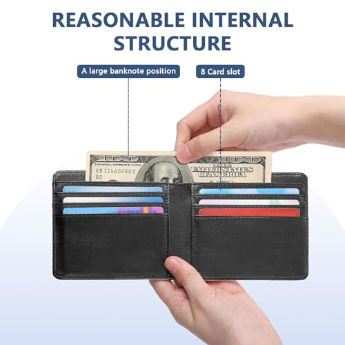 Custom Wallets for Men,Personalized Wallets with Photo Text Double Sided Print,Customized Wallet Gift for Husband Boyfriend Dad Son (Double-sided print)3