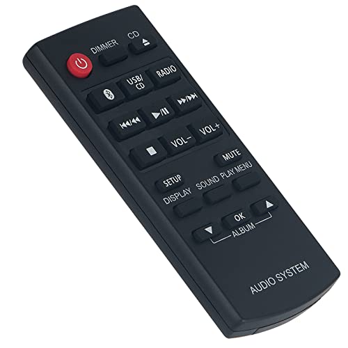 VINABTY N2QAYB000984 Replacement Remote Control fit for Panasonic CD Stereo System SC-PM250 SA-PM250 SB-PM02 SC-PM251 SA-PM251 SC-PM600 SA-PM600 SB-UX100 SC-HC200 SA-HC395 SA-HC397 SC-PM602 SC‑HC195