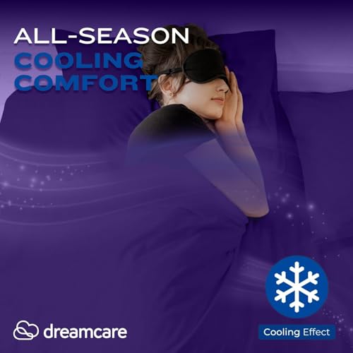 Image of DREAMCARE Twin XL Sheets - 4pc Breathable Cooling Sheets Twin XL Sheet Sets | - up to 15 inch Deep Pocket XL Twin Sheets with Side Pockets - Extra Soft - Double Brushed Hotel Luxury Bed Sheets - Purple
