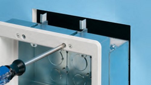 Arlington Industries Tvbs505-1 Tvbs505 Recessed Outlet Wall Plate Kit, 2-Gang, White #TOP2