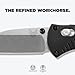 Benchmade - Mini Barrage 585 EDC Knife, Drop-point Blade with Black Valox Handle (585)