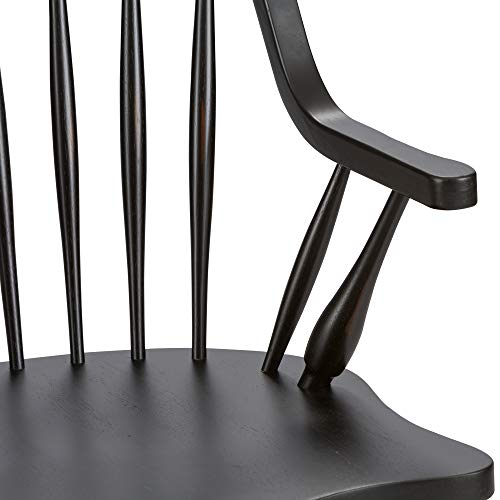 Liberty Furniture Industries Windsor Back Arm Chair, W25 X D25 X H41, Black #TOP3