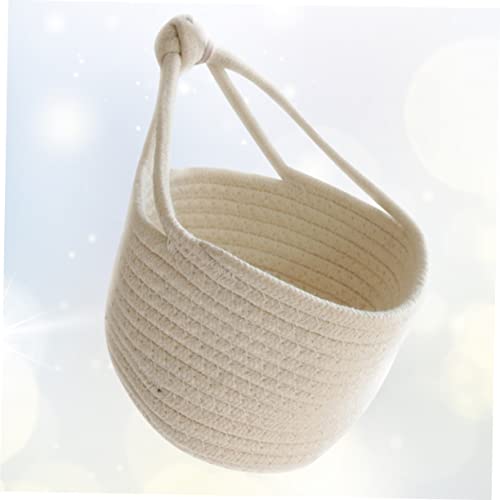 Yardenfun Cestas De Armazenamento De Corda Cestas De Armazenamento De Tecido Recipiente Redondo Cest