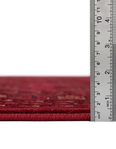 Tapete Redondo Rojo Mediano de Colección Bokhara miniatura 2