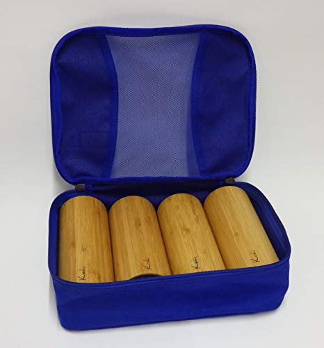 Preisvergleich Produktbild Koshi Klangspiel 4er Set mit Tragetasche Blau Windspiele, Wellness,Klangtherapie